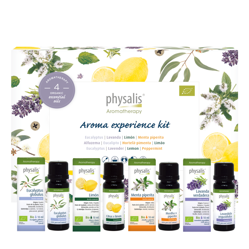 Aceites esenciales Aroma expierence kit Bio 4×10 ml Physalis