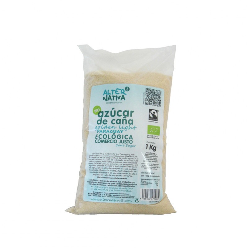 Azucar de caña golden light bio paraguay 1kg Alternativa3