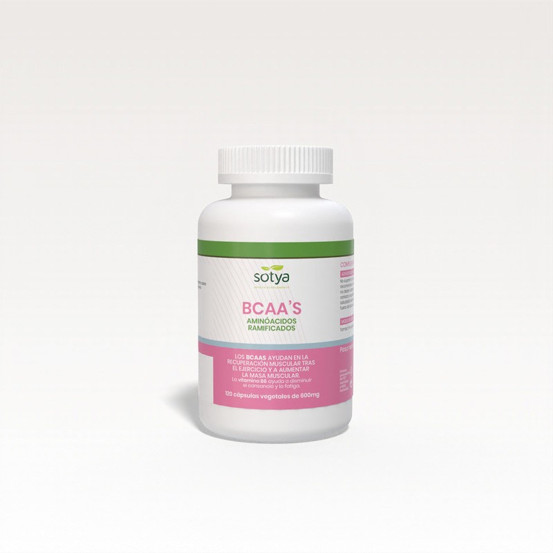 BCAA'S aminoacidos ramificados 600mg 120 capsulas Sotya