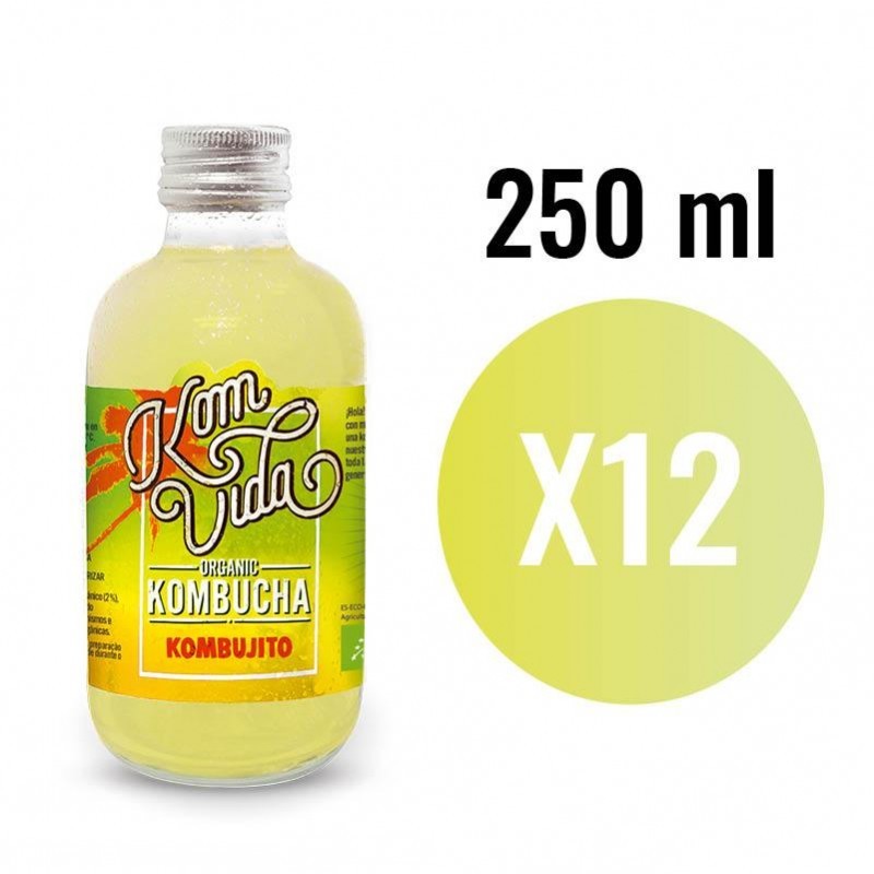 Kombucha Limon, Lima y Hierbabuena (Kombujito) Bio 12x250ml Komvida