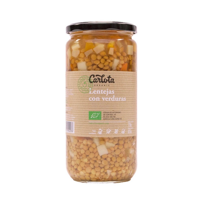 Lentejas con verduras Bio 720g Carlota Organic