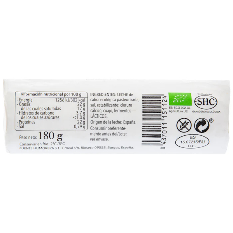 Rulo de cabra Black Label Bio 180g Santa Gadea