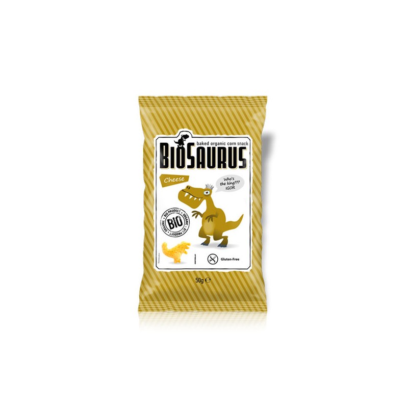 Snack sabor queso sin gluten Bio 50g BioSaurus