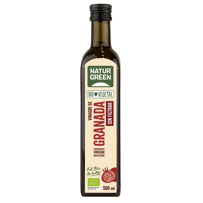 Vinagre de Granada sin filtrar Bio 500ml Naturgreen