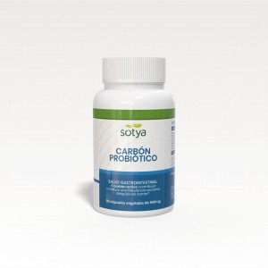 Carbon activo con probioticos 550mg 90 capsulas Sotya